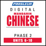 Chinese (Man) Phase 2, Unit 06-10: Learn to Speak and Understand Mandarin Chinese with Pimsleur Language Programs Audiobook, by Pimsleur