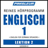 ESL German Phase 1, Unit 02: Learn to Speak and Understand English as a Second Language with Pimsleur Language Programs Audiobook, by Pimsleur
