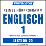ESL German Phase 1, Unit 20: Learn to Speak and Understand English as a Second Language with Pimsleur Language Programs Audiobook, by Pimsleur