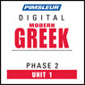 Greek (Modern) Phase 2, Unit 01: Learn to Speak and Understand Modern Greek with Pimsleur Language Programs Audiobook, by Pimsleur