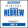 Hebrew Phase 1, Unit 08: Learn to Speak and Understand Hebrew with Pimsleur Language Programs Audiobook, by Pimsleur